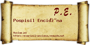 Pospisil Enciána névjegykártya
